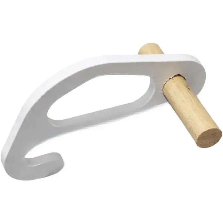 Heavy Duty Marine Hooks with Wooden Dowels –  Hooks for Fishing Gear, Pots & Cages (5 Pack, 15 Pack)