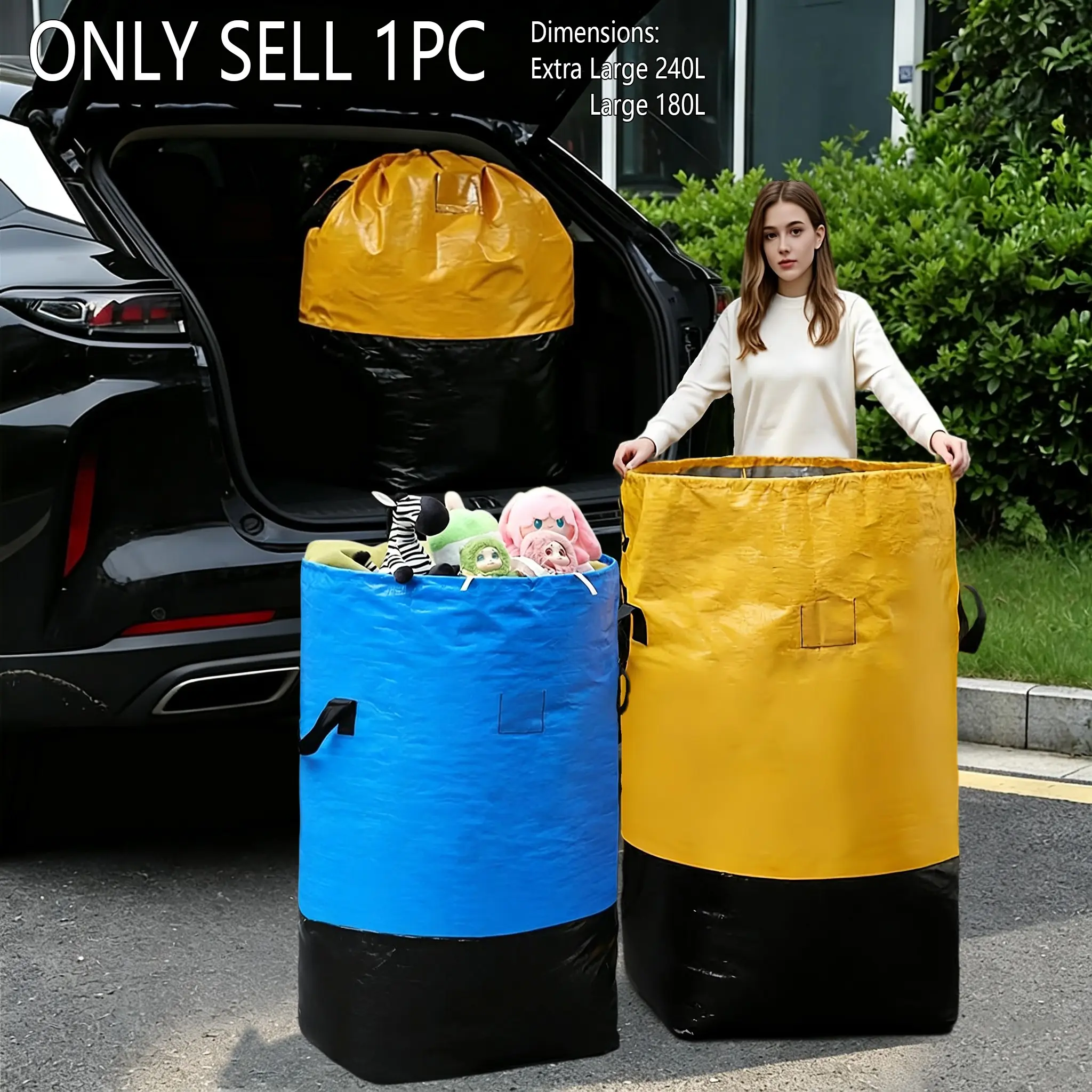 Moving Bag with Durable Handle and Secure Drawstring Closure, Large Capacity Foldable Storage Bag for Moving, Travel, Dormitory, Travel Duffle Bag, Portable Carrying Bag, Travel Folding Bag, Travel Bags, Storage Transportation Bag