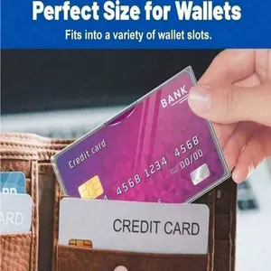 10PCS PVC Card Sleeves – Clear Holders for ID, License & Bank Cards. Compact & Portable. Perfect for Travel & Gifts for All Occasions.