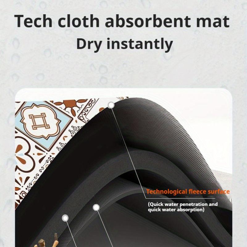 A Bohemian-style Drying Mat - Super Absorbent, Quick-drying, Non-slip, Heat-resistant Diatomaceous Earth Countertop Mat, Retro Mosaic Floor Mat, Suitable for Dining Tables, Coffee Machines, Washing Machines, Kitchens, Bathrooms, Stylish Home Decor.