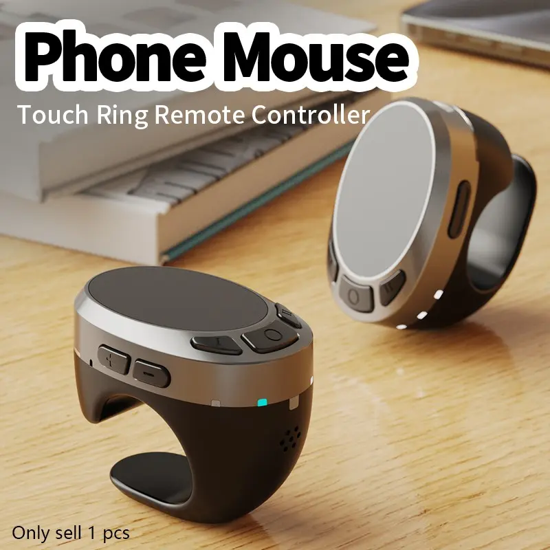 Scrolling Ring for TikTok, Wireless Remote Control Page Turner for iPhone Android, Phone Video Scroller, Page Turner for Kindle App, Camera Shutter Remote for Selfies, Short Videos, E-Books,Youtube Shorts, Instagram Reels, RedNote, Douyin, Kindle App