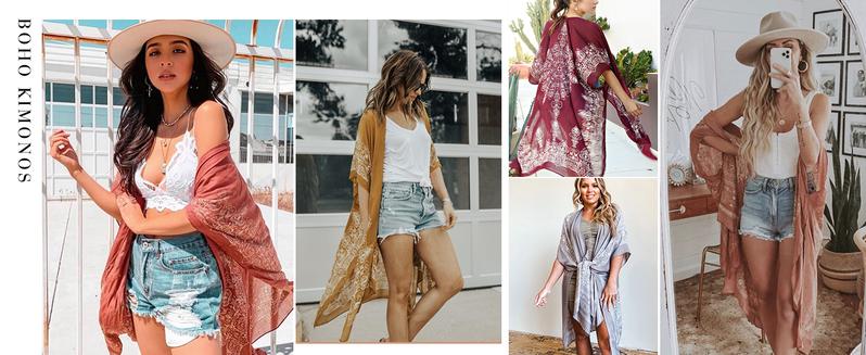 Bohemian Kimono Cardigan for Women Lightweight and Colorful Cover Up with Ethnic Prints Ideal for Beach Pool Holiday Timeless Style for Every Woman