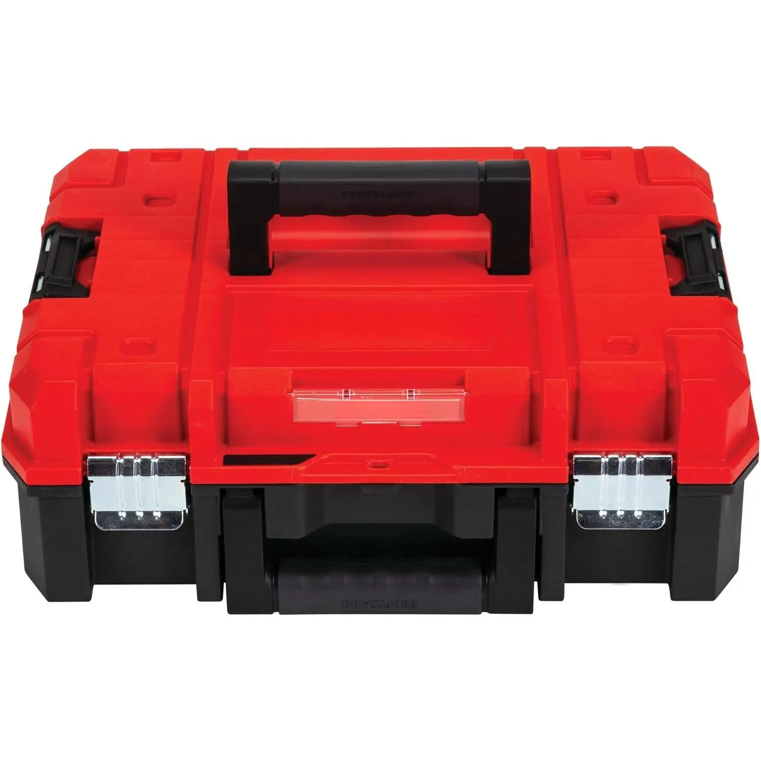 Heavy Duty Stackable Dual-Material Toolbox with Side Locks, Comfort Grip, Top Handle, Sliding Rails & Storage Organization Portable Case