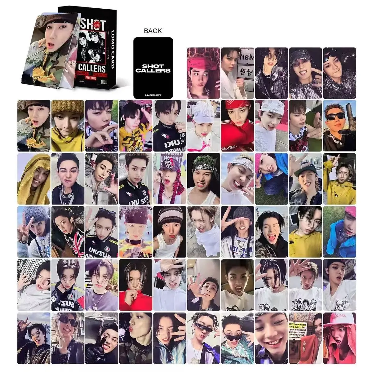 55 Pieces Park Jae-Van New Boy Group Lngshot Debut Album Shot Callers Lomo Cards, Collectible Fan Merchandise, Limited Edition Memorabilia