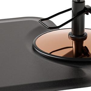 OmySalon Salon Mat for Hair Stylist Anti Fatigue, Thick Barber Chair Mats with Round Cutout Hair Salon Mats for Hairdresser Standing, Barbershop Beauty Spa Hairdressing Equipment