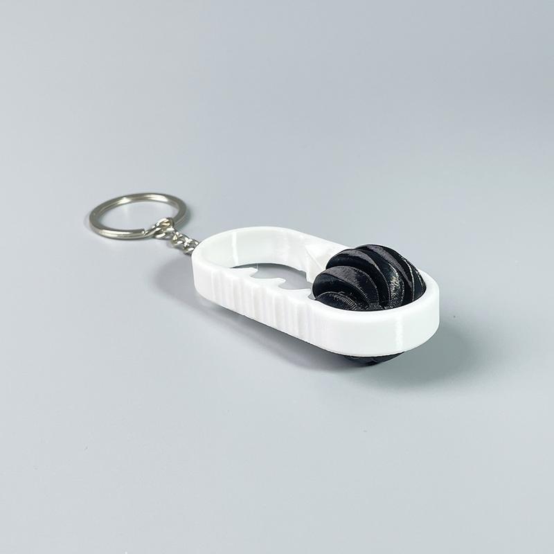 Christmas Gift,3D Printed Stress Relief Fidget Spinner Toy, Dual Color Spiral Keychain Pendant, Fun Decoration Wallet Charm, Stylish Keychain, Christmas Gift