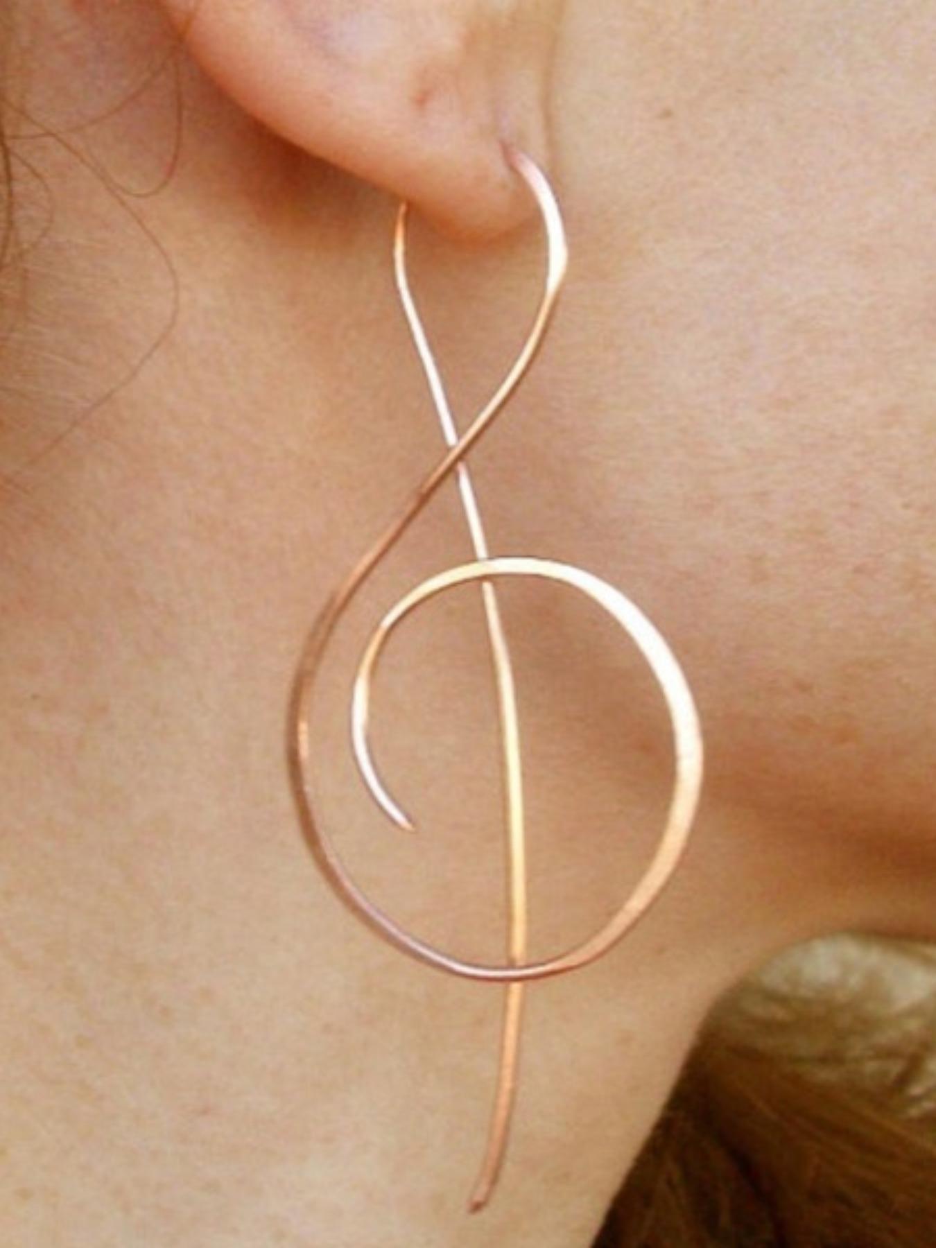 Fashionable Music Note Design Dangle Earrings, Elegant Jewelry for Women for Daily Decoration, Trendy All-match & Exquisite Jewelry for Gift, Lightweight Earring