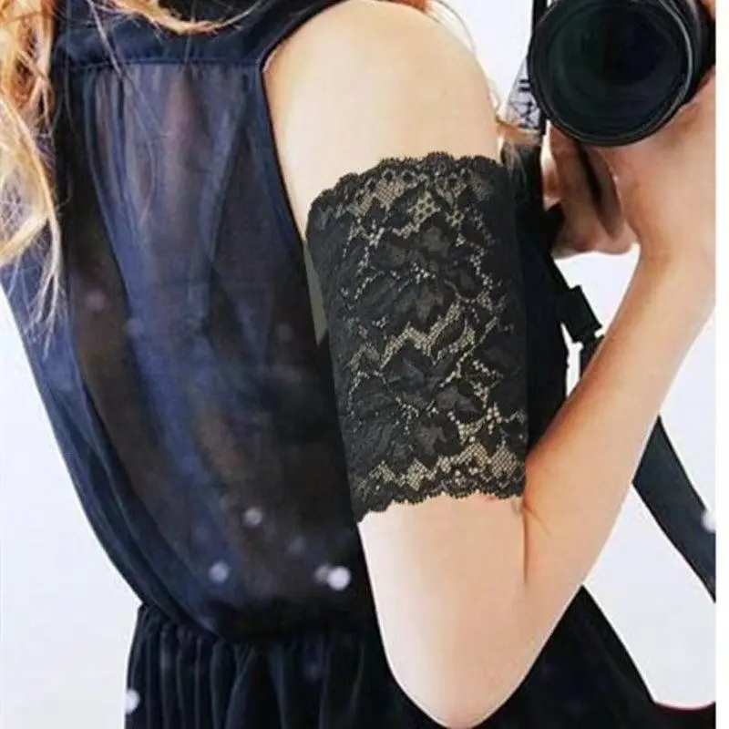 Unisex Floral Lace Ultra-Thin Breathable Arm Covers - Sporty Chic, Sun Protection, Tattoo Cover, Multi-Functional Sleeves for Outdoor Sports, Cycling, One Size