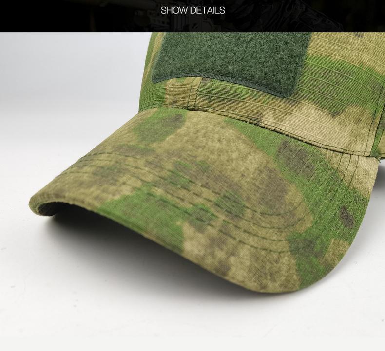 Tactical Camo Baseball Cap for Men & Women, Adjustable Military Dad Hat with Velcro Patch for Outdoor, Hiking, Hunting