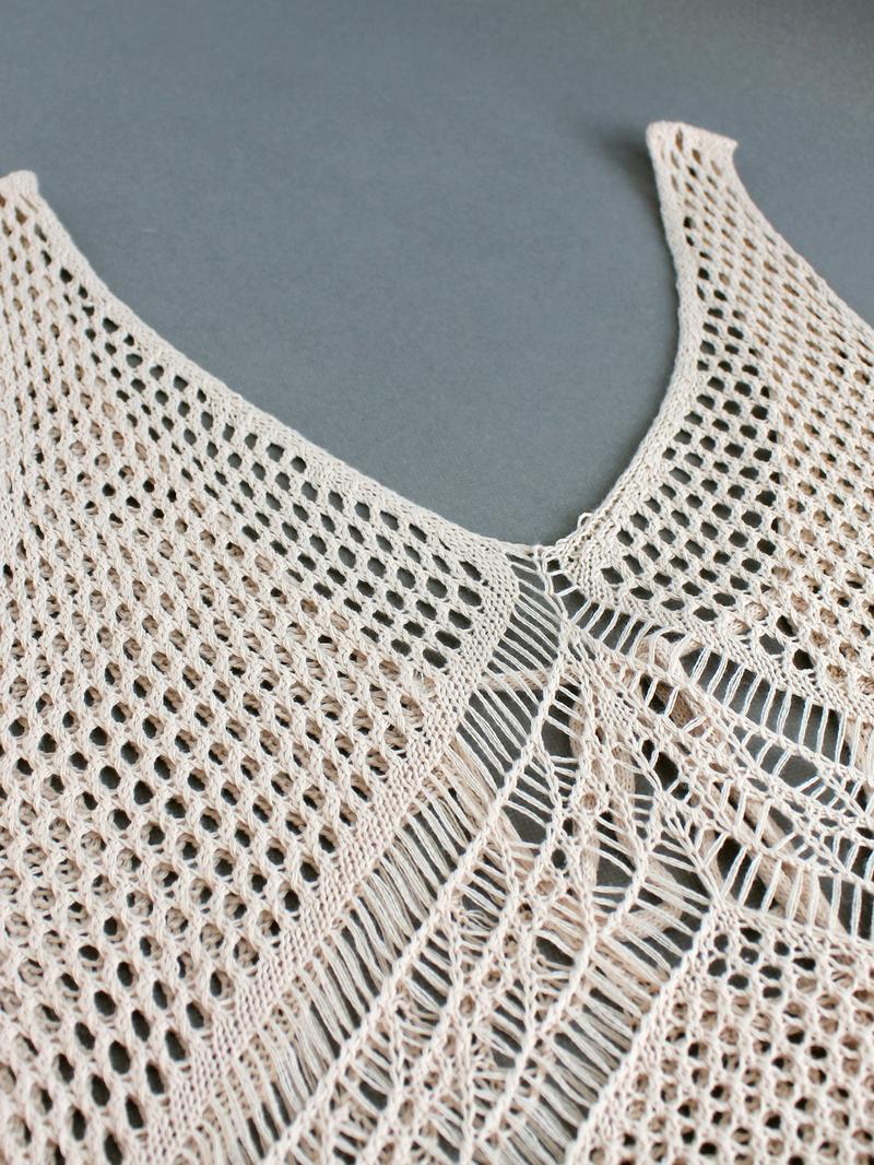 Women's Plain Hollow Out Split Thigh Tie Back Sheer Tank Dress, Summer Clothes Women, Casual V Neck Sleeveless Cover Up Dress for Summer, Ladies Clothes for Beach Holiday, Swimwear Coverups, Swimsuit Cover Up, Summer Swimming Cover