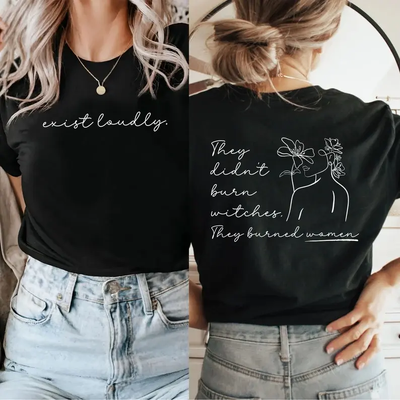 They Didn't Burn Witches They Burned Women Rights Tee Gift, Feminism Tshirt, Pro Choice Roe Your Vote Burn the Patriarchy,Comfortable & Breathable Material,Size S-5XL