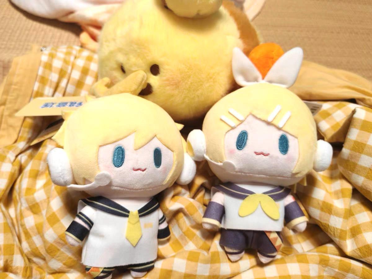 Hatsune Miku Plush Doll Toys Kagamine Len Rin Backpack Keychain Cute Stuffed Dolls Collection Model Ornament Toy Girls Gift