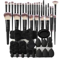 Black, three-color bristles