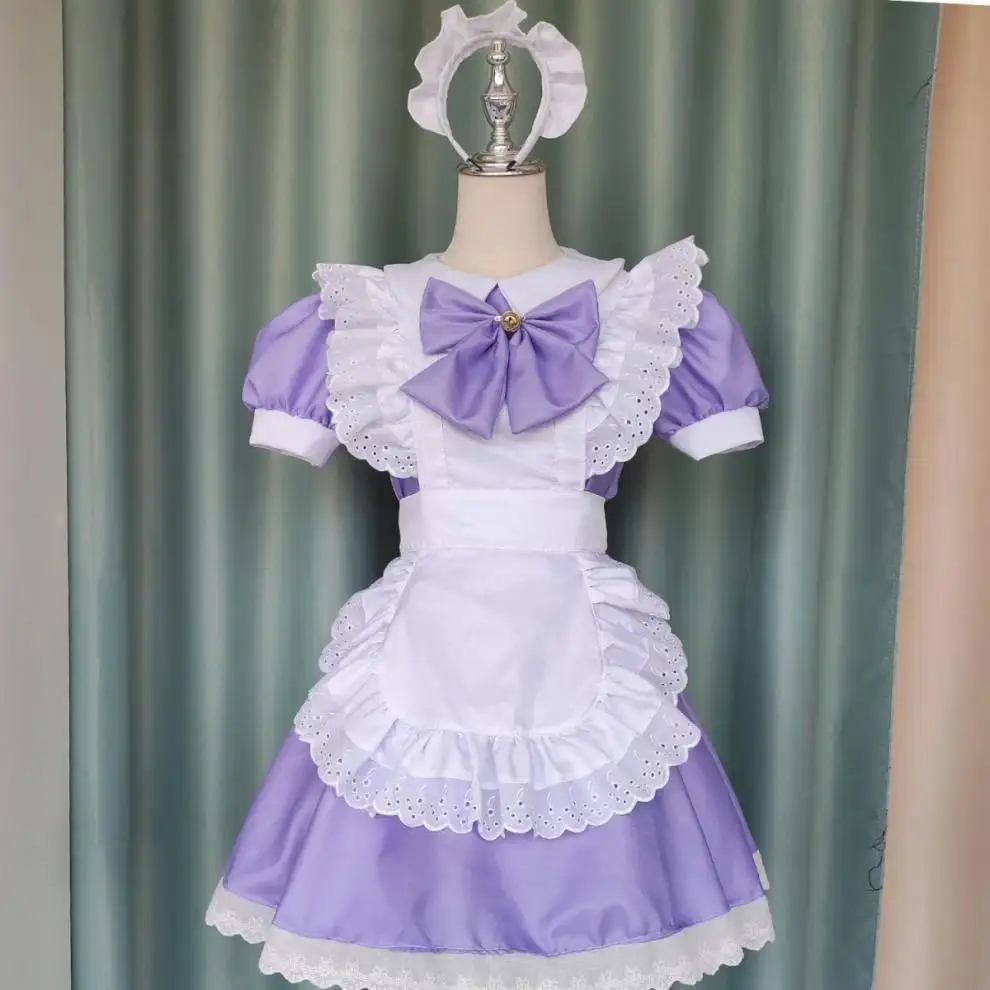 Magic girl small round cosplay maid coffee cos deer eye round,  flame  round maid anime costume