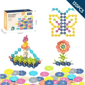 120Pcs Numbered Snowflake Building Blocks, Multi-Shape Interlocking DIY Construction Toy with Instruction Guide, Durable Kids STEM Gift, Ideal for Birthday, Party Favor, Halloween & Christmas Stocking Stuffers