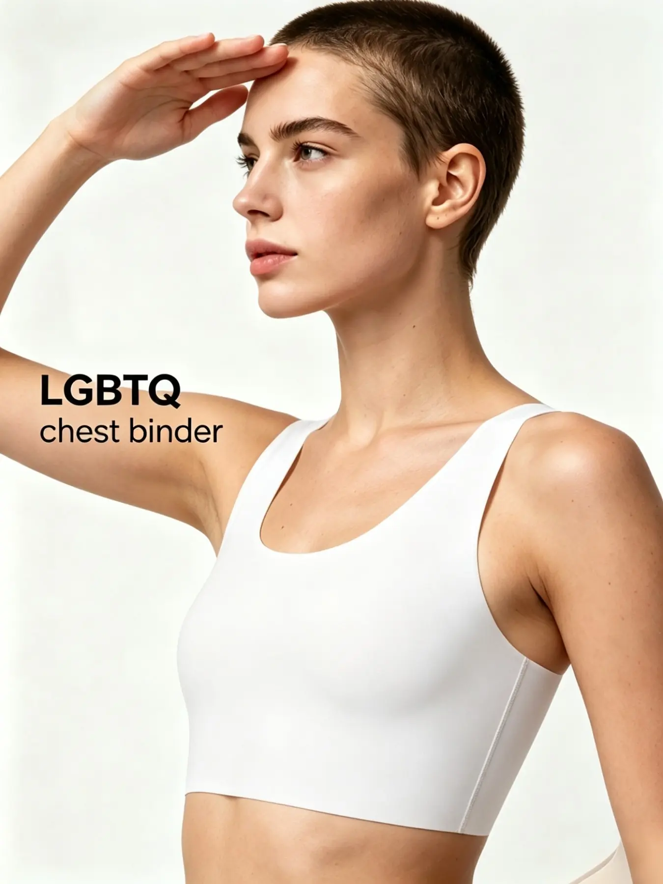 #FTM Binder Top – LGBTQ Unisex Underwear Compression Tank, Flat Chest & Breathable, Perfect for Summer Layer Look