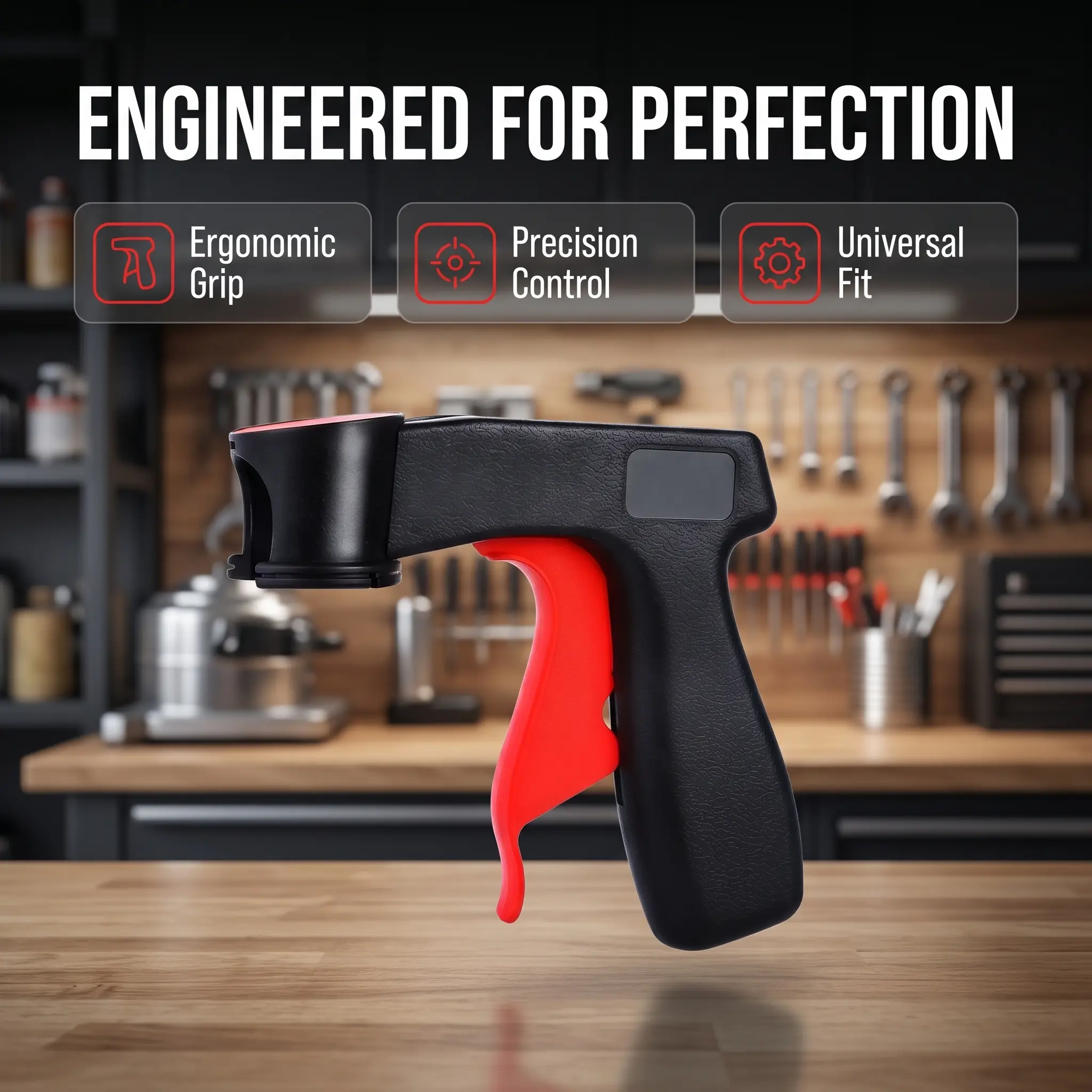 Portable Spray Gun Handle, Universal Ergonomic Handheld Paint Sprayer Grip for Car Painting (Car Enthusiasts) & DIY Projects, Coating Applicator Tool for Refinishing, Color Changing, Outdoor Use, Father's Day Gift