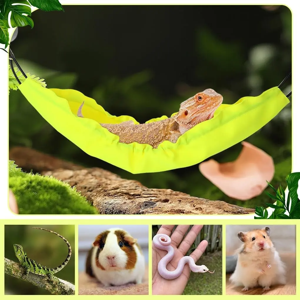 Tailo 2026 New Naturalistic Lizard Pet Hammock, Chameleon Pet Swing Bed, Hanging Reptile Hammock, Waterproof Option Available
