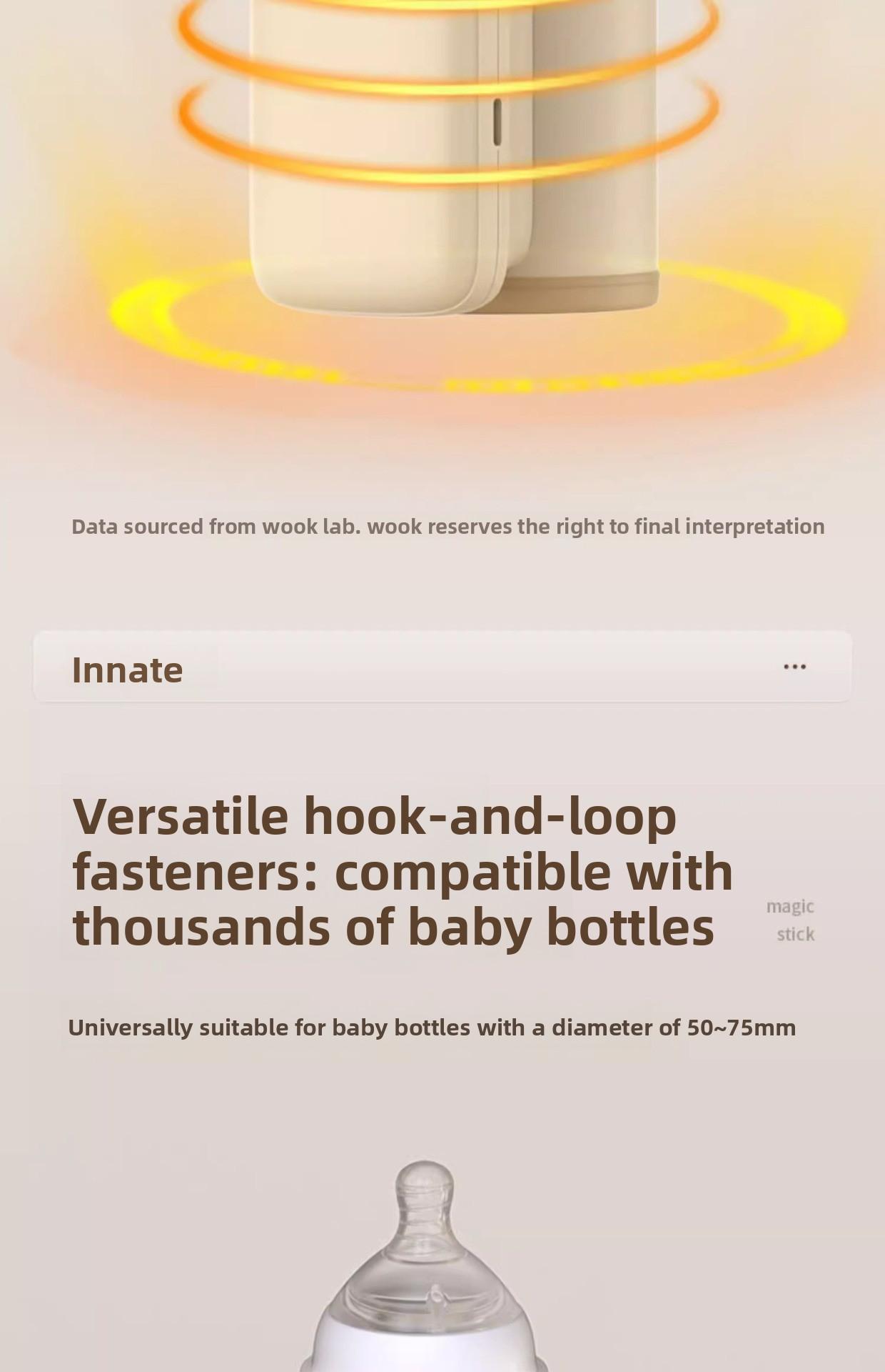 Baby bottle insulation cover with battery storage, portable for outdoor use, waterless heating, wireless constant temperature, rechargeable milk warmer