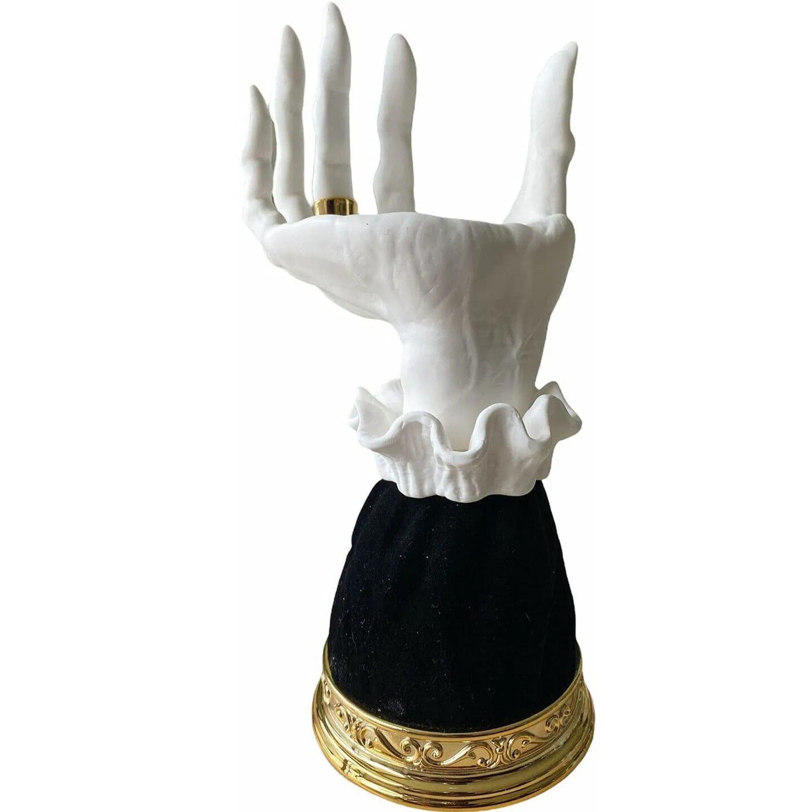 Witch Hand Candlestick Halloween Palm Candle Holder Gothic Decor Snack Bowl Stand Resin Ornament Halloween Decorations For Home