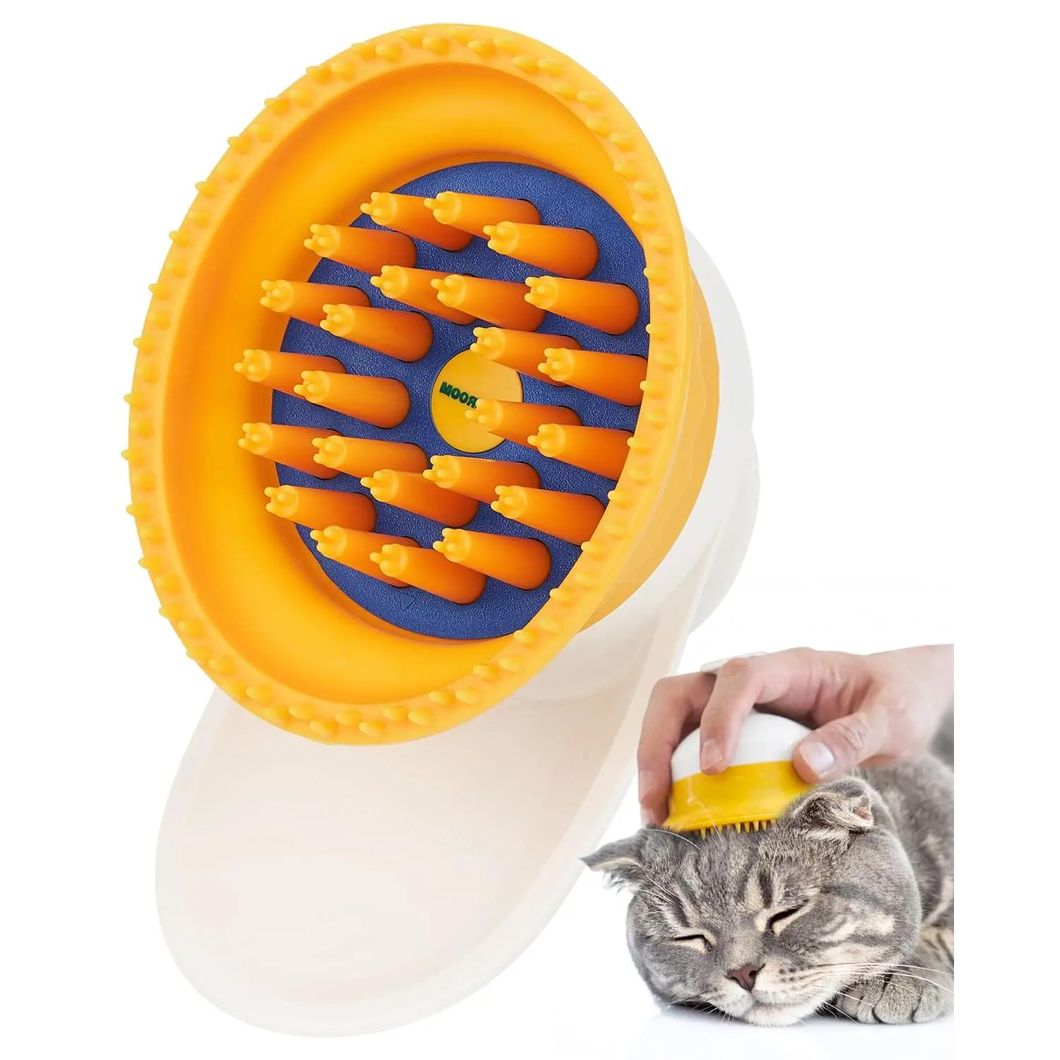 Silicone Cat Brush for Shedding – Gentle Grooming & Relaxing Massage, Light Deshedding Tool, Removes Loose Fur & Dander, Safe for Sensitive Skin, Cats, Dogs & Rabbits