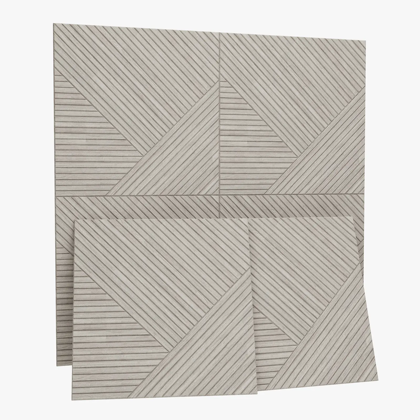 6 Pcs Decorative Wood Print Acoustic Wall Panels, Polyester Sound Absorbing Panels, Greenguard Acoustic Treatment for Recording Studio, Home Office, Podcast Room, Gaming Room, TV Accent Wall