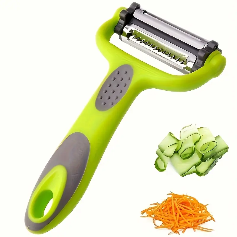 3-in-1 Multi-functional Fruit and Vegetable Peeler, Shredder and Grater – Equipped with a non-slip ergonomic handle, crafted from heavy-duty durable materials, compact in shape and highly efficient for food prep