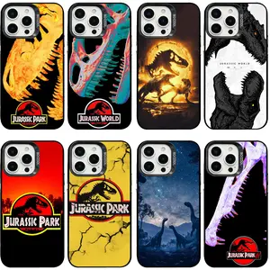 Jurassic Park T-Rex Dinosaur Phone Case - Shockproof Soft Protective Cover with Camera Protection for iPhone 11-17, Samsung S23-S26 Ultra Durable Mobile Accessories