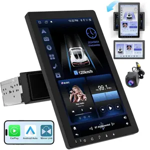 10.1" Rotatable Touch Screen  Stereo Single Din - Android 13,  /, 4-Core CPU, 2GB+32GB, GPS Navigation, Hi-Fi Sound,  4.2, AHD Backup Camera (Vertical Fit)