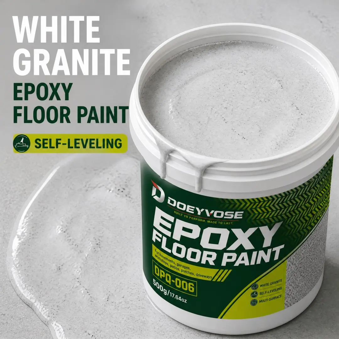 Doeyvose Granite Self-Leveling Epoxy Floor Paint, Decorative Stone Texture, Chemical Resistant, Suitable for Labs, Factories, Indoor Use
