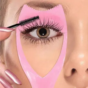 3-in-1 Mascara Applicator – Reusable Makeup Assistant for Beginners. Separator & Shield for Natural Non-Caking Lashes. Great Eyelash Tool for Girls.