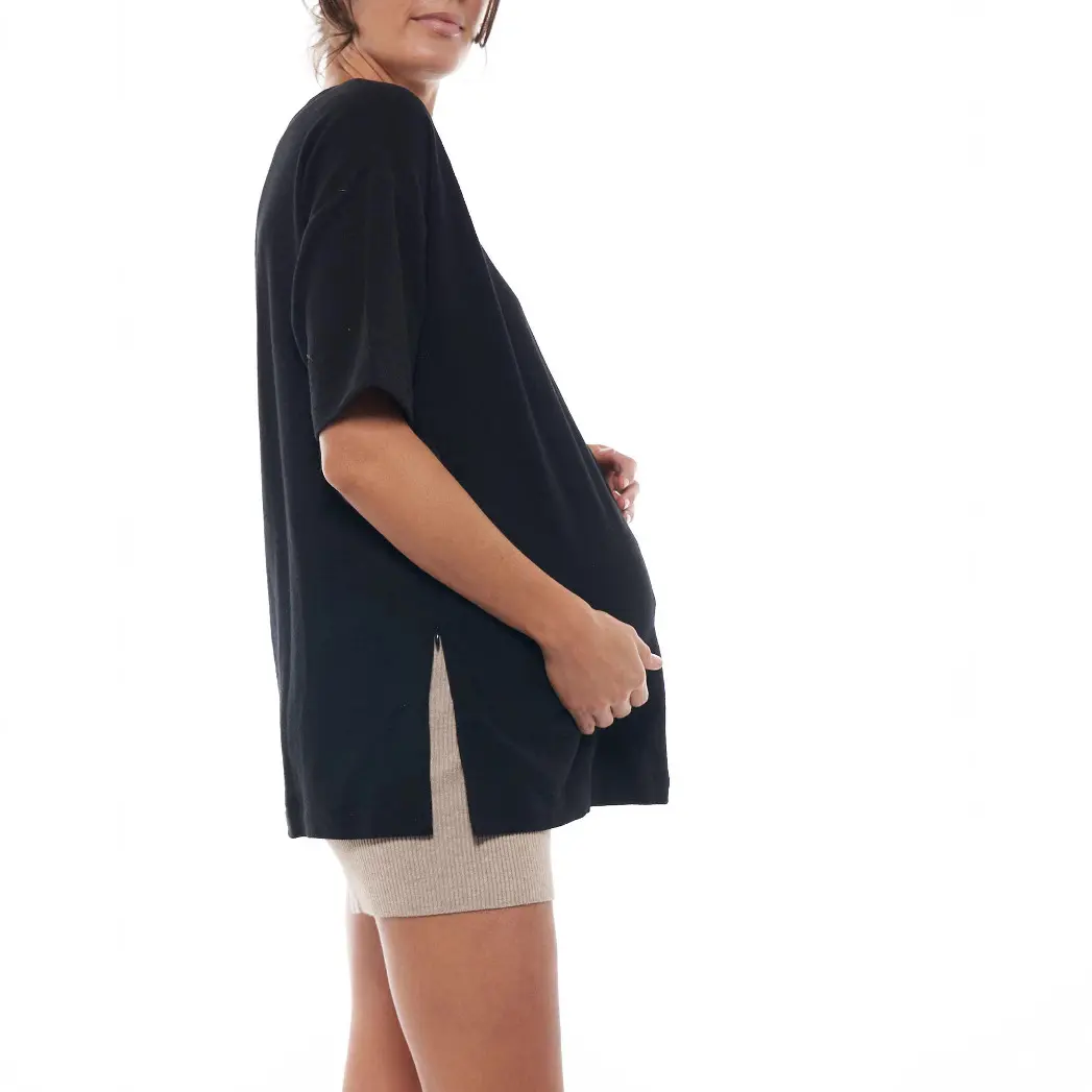 YesFashion Women’s Short-Sleeve Zipper Nursing Top - 2026 New Soft Stretch Maternity Breastfeeding Blouse, Casual Comfortable Spring-Summer-Fall Womenswear