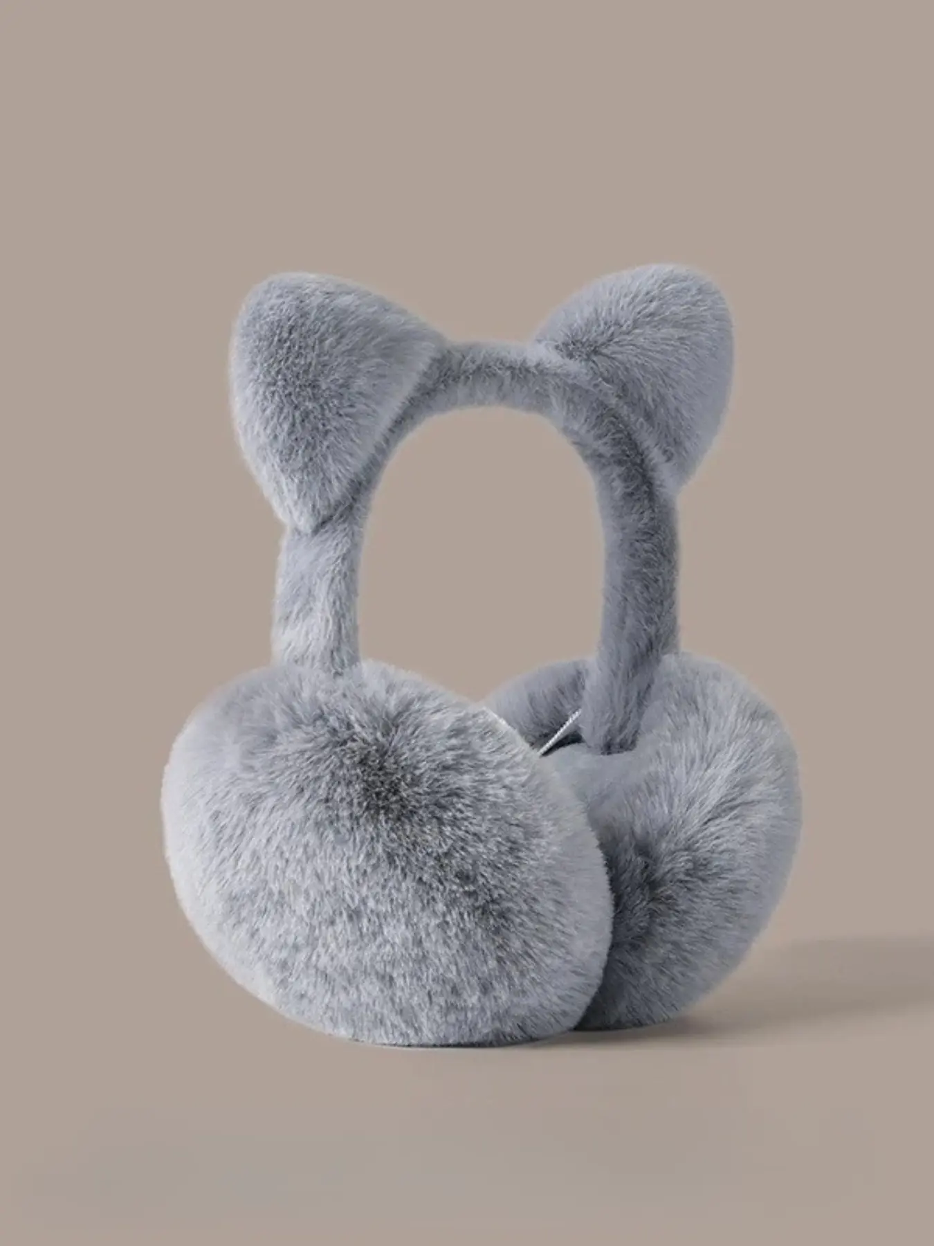 Cute Cat Ear Foldable Fuzzy Ear Warmers for Women, Winter Windproof Ear Protection, Cycling Warm Ear Covers, Versatile Ear Bands
