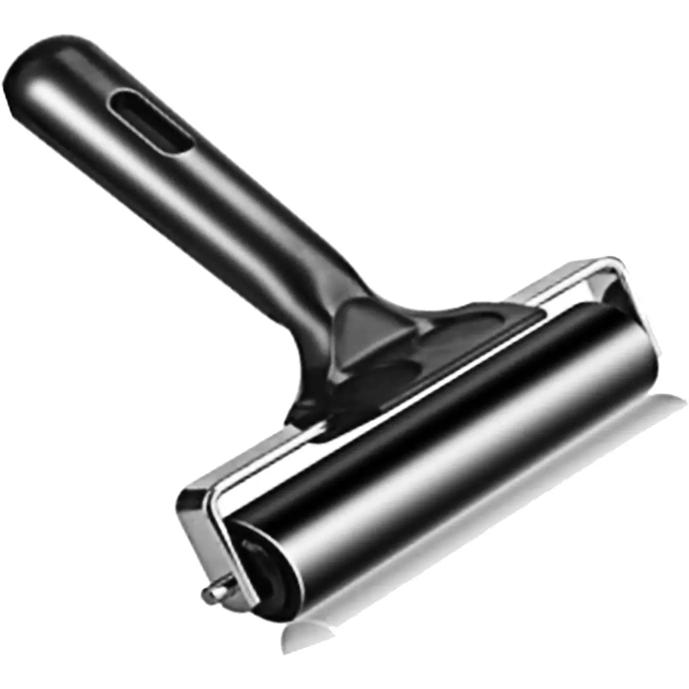 4-Inch Professional Rubber Roller with Comfort Grip Handle and Stainless Steel Core – Ideal for Printmaking, Art Projects, Crafting, Gluing, Flooring & Marine Applications