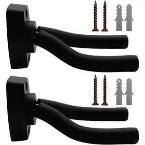 Guitar Wall Hanger Stands Ukulele Wall Mount 2 Pack Violin Hook Keep Holder Display Rack Bracket  Most Guitar Bass Accessories