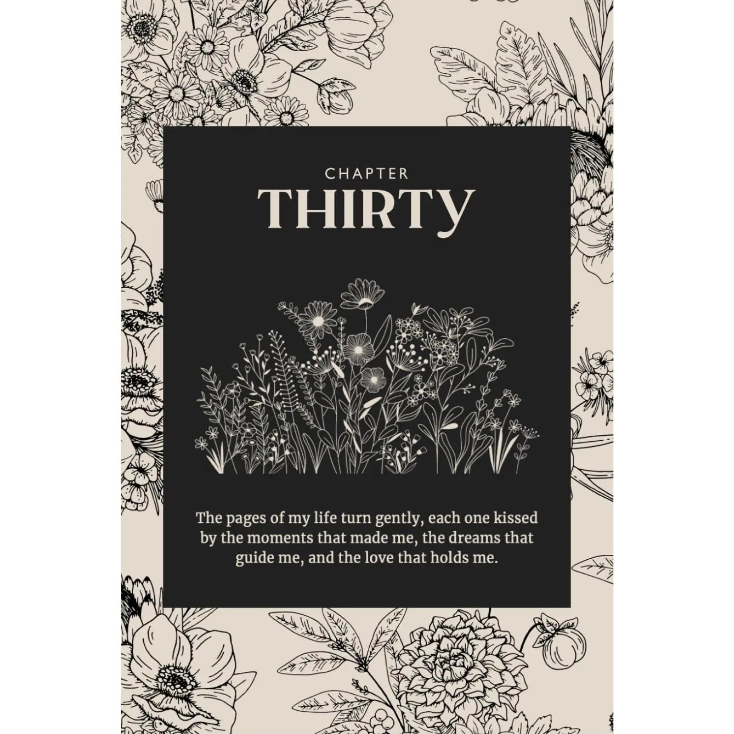 Chapter Thirty - 30th Birthday Journal: Boho-Inspired Notebook  | 110 Lined Pages for Reflections, Goals & Memories - Hardcover