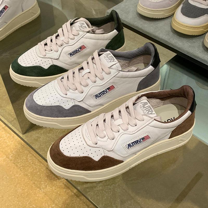 Shoes similar to Yu Shuxin's, color-blocked sneakers, thick-soled lace-up casual shoes, white sneakers for women Sneakers Comfortable Cloud comfort Lightweight