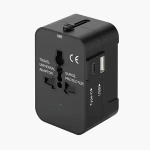 Travel Adapter Worldwide | USB-C, USB-A Ports  in  International Travel Adapter Plug for  to EU UK AU | European Plug Worldwide Travel Essentials