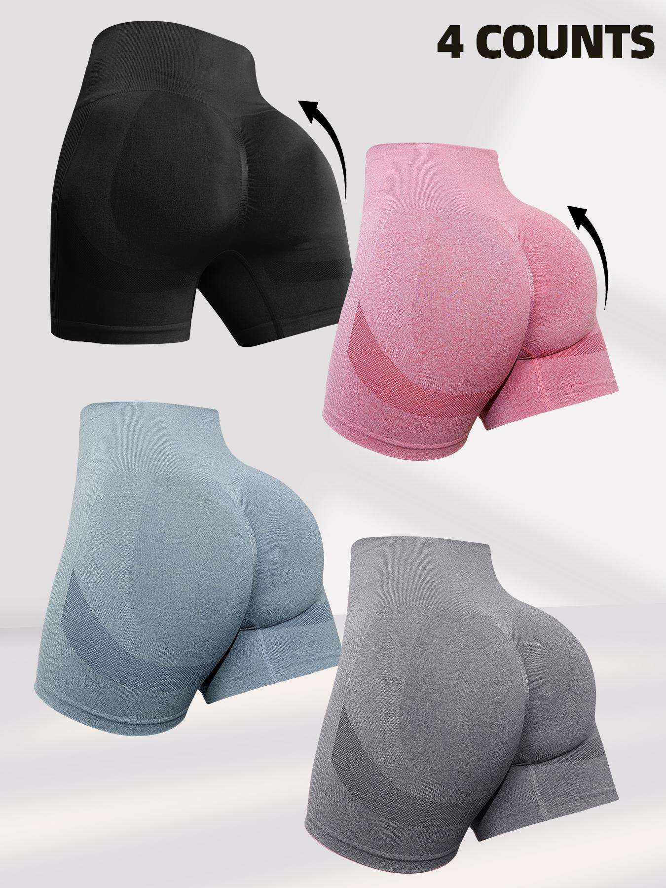 Women's Solid & Tie Dye Print Gym Shorts, Soft Comfy Breathable High Stretch Seamless Yoga Shorts, Ladies Sportswear for Gym Workout Running, Clothing