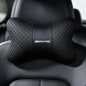 1PC Summer Ice Silk Car Seat Neck Pillow Headrest Rest Support Cushion Pad Accessories For Mercedes Benz AMG Smart W205 C300 W203 W206 W108 W124 W126 W140