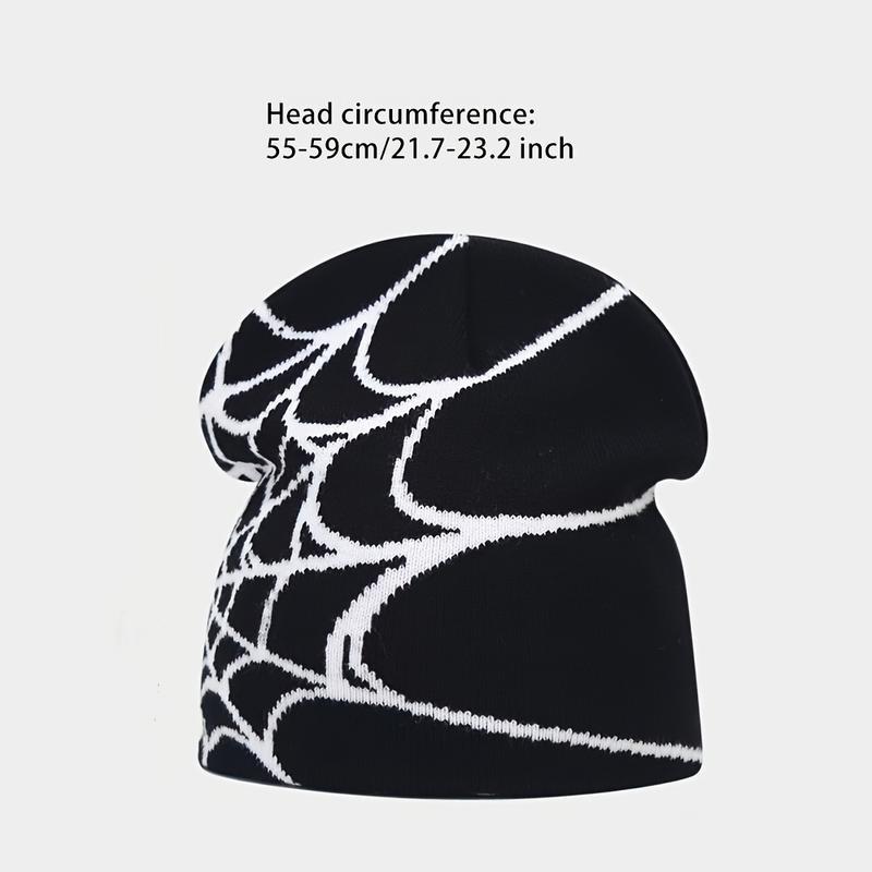 3pcs Winter Knitted Beanie Set – Hip Hop & Gothic Streetwear Hats, Warm Handmade Funky Design, Machine Washable Essentials for Men & Women, Perfect for Cold Weather