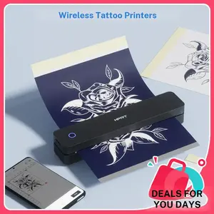 Tattoo Stencil Printer, Wireless Portable Thermal Transfer Machine with 10 Transfer Papers, Compatible with Phone, Tablet, PC#SummerWins #DealsForYouDays