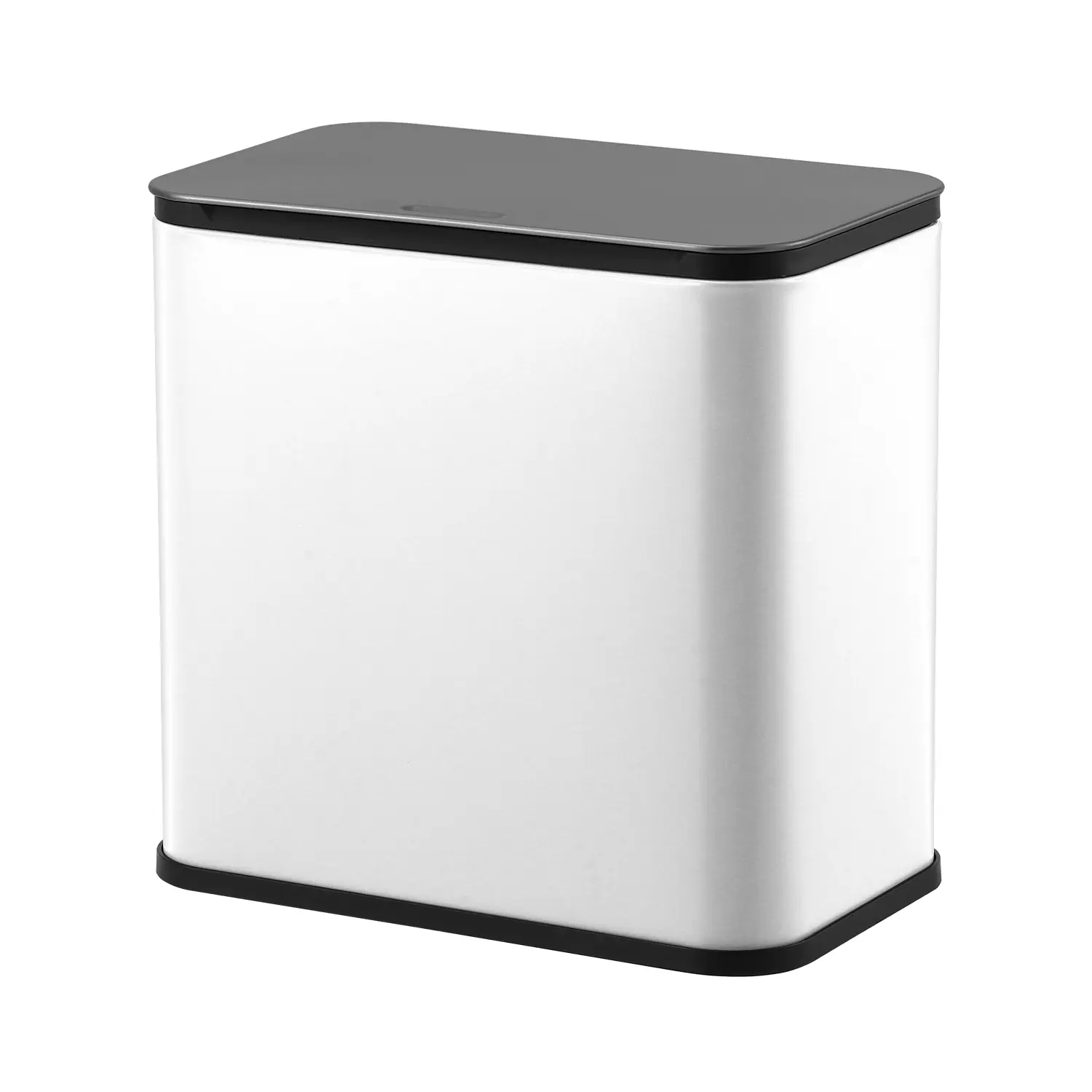 Kitchen Compost Bin Hanging Trash Can with Lid, 1.3 Gallon/5L Stainless Steel Garbage Can for Kitchen Cabinet Door Mounted Trash Can Under Sink Door RV Bathroom
