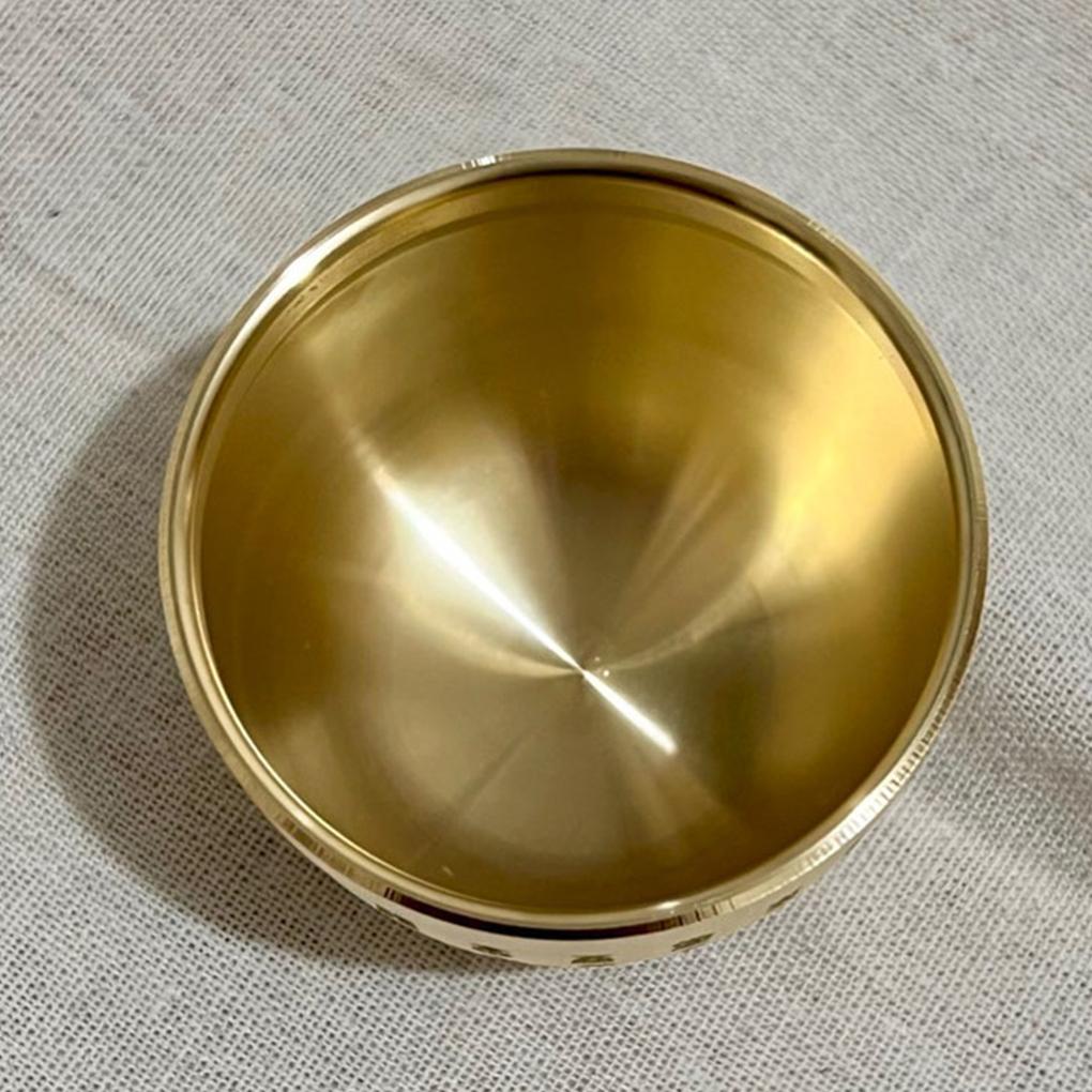 Feng Shui Hundred Blessings Bowl Made Of Solid Copper, Exquisite Mini Craft Ornament For Home And Office Decoration, Symbolizes Good Fortune And Wealth With Fine Handmade Workmanship