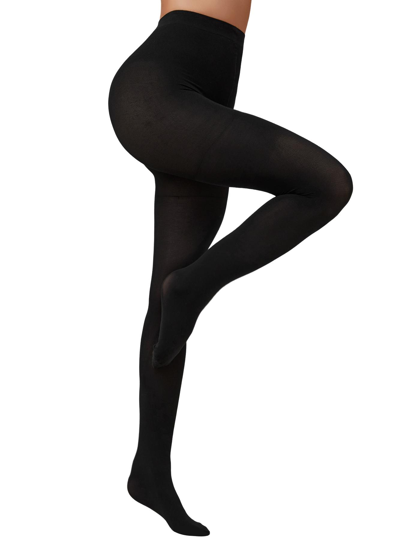 Women's Solid High Waist Compression Tights, Casual Comfy Breathable High Stretch Pantyhose for Daily Wear, Ladies High Waisted Tights for Fall & Winter Womenswear