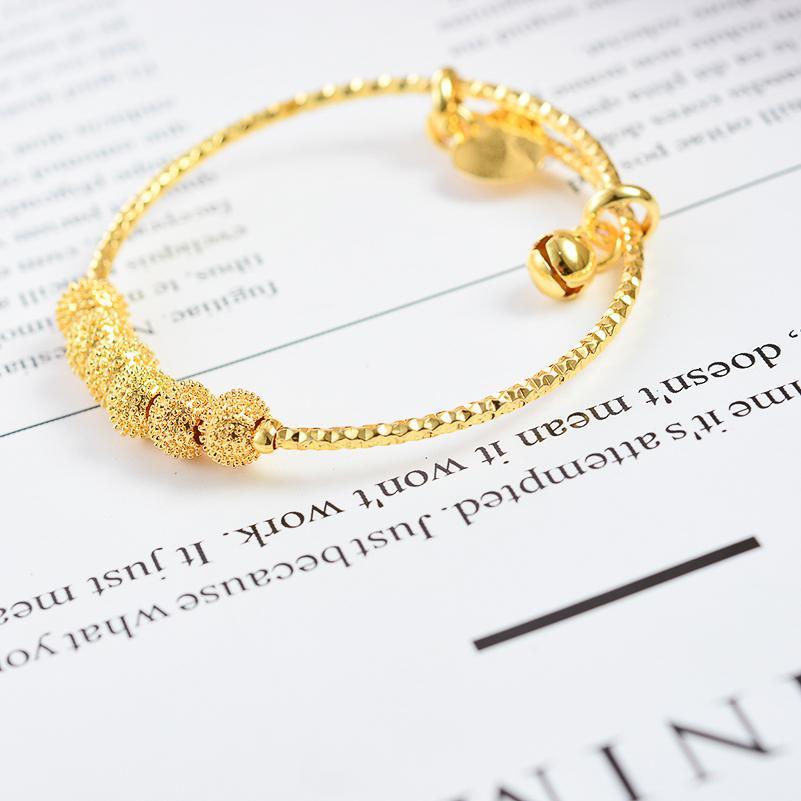 18k Gold Color Bangles For Baby Child Kids Ethiopian Bracelts Jewelry a Birthday Present  Habesha Party Bracelets