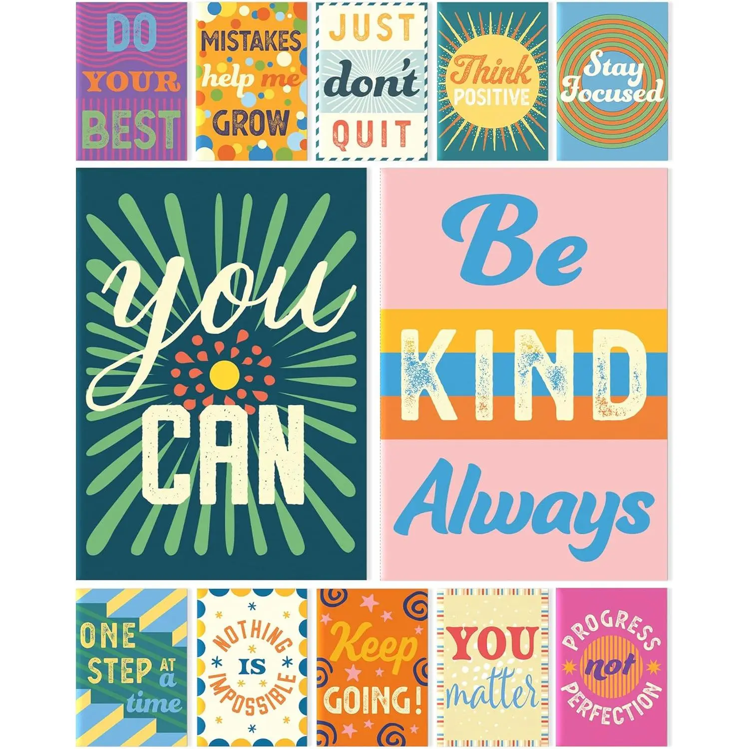 SO Motivational Mini Notebooks Bulk Set w/12  Messages, Inspirational Notebooks for ,  pocket journals Collection for , small Diaries Pack writing pads, 44 pages, 3.5” x 5”