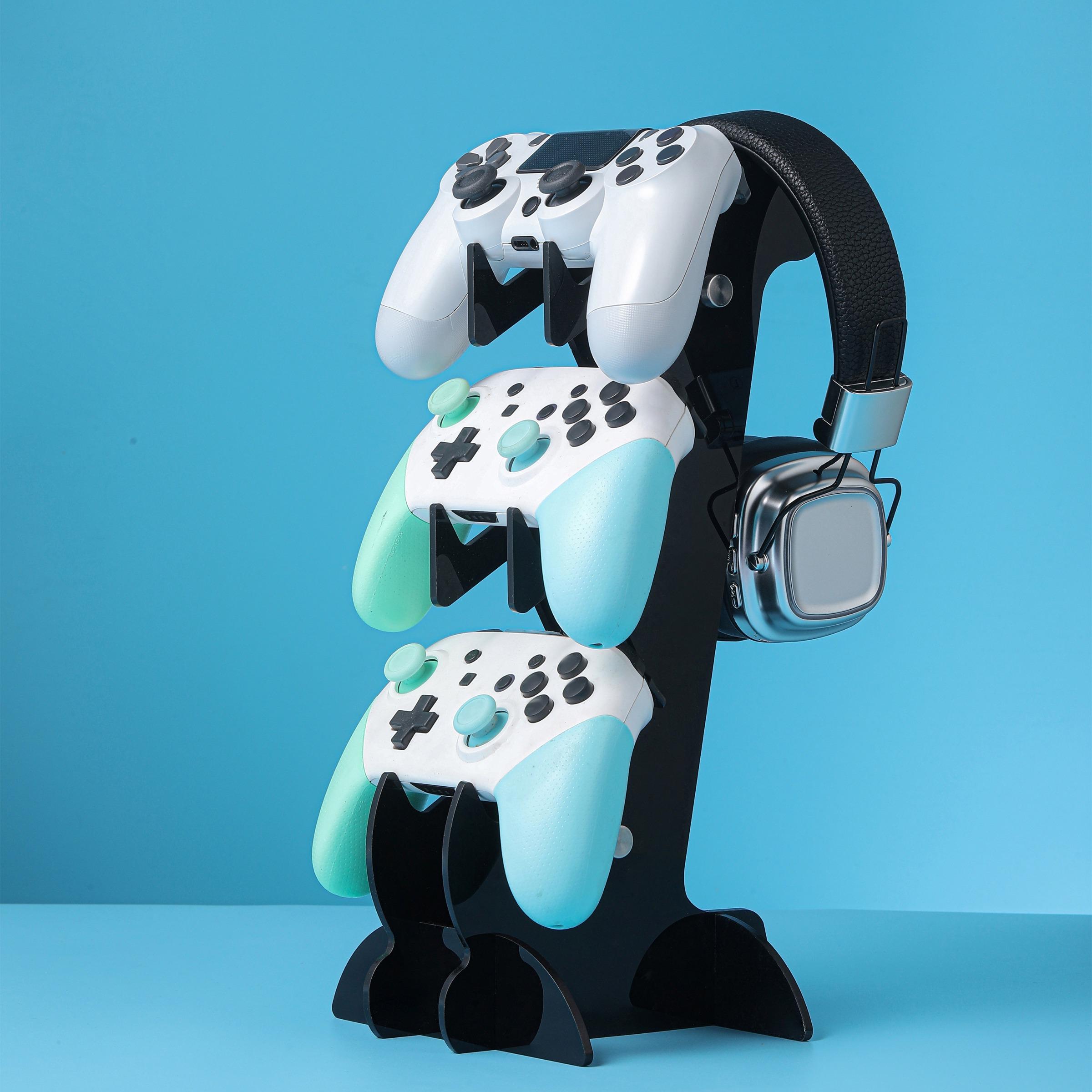 Controller & Headphone Holder, Multi-layer Game Controller Stand, Game Controller Display Stand, Console Accessories for PS5/PS4/Switch, Game Peripherals, Gaming Controllers