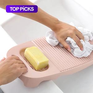 foldable washboard, 1 count portable laundry scrub board with holder for camping & hiking, household clothes washing board, bathroom supplies, home goods, household items