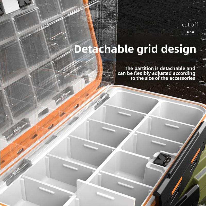 Fishing Accessories Box Storage Tool Box Fishing Tackle Soft Bait Hook Storage Box Fishing Tackle Accessories Box Lead and Leather Box stuff